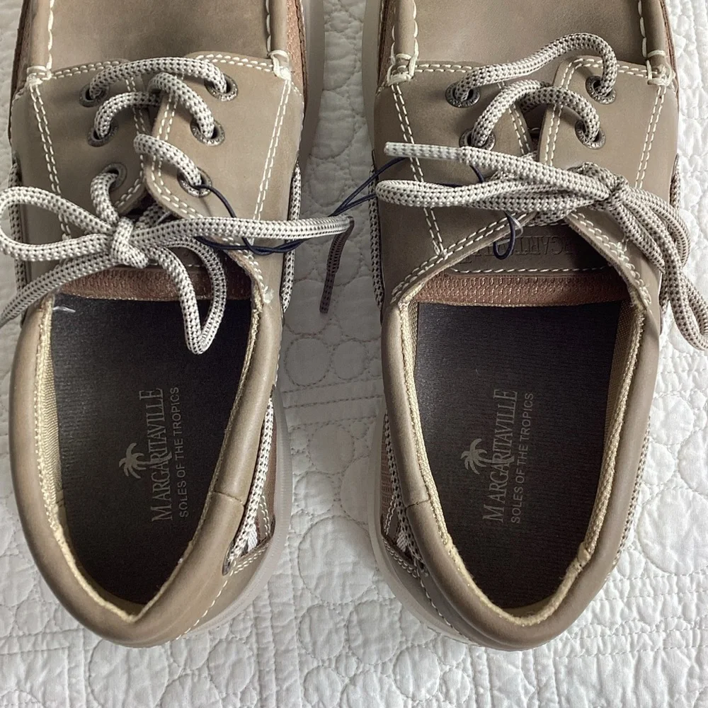 Margaritaville Boat Shoes Men’s Size 10.5‎ NWOT Tan Brown